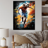 Abstract Soccer Portrait Fusion - Soccer Canvas Wall Art