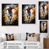 Abstract Soccer Portrait Fusion - Soccer Canvas Wall Art