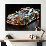Sophisticated Stylish Glass Supercar I - Car Exotic Canvas Wall Art