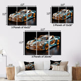 Sophisticated Stylish Glass Supercar I - Car Exotic Canvas Wall Art