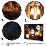 Space Shuttle Captivating Night Launch I - Space Shuttle Canvas Wall Art