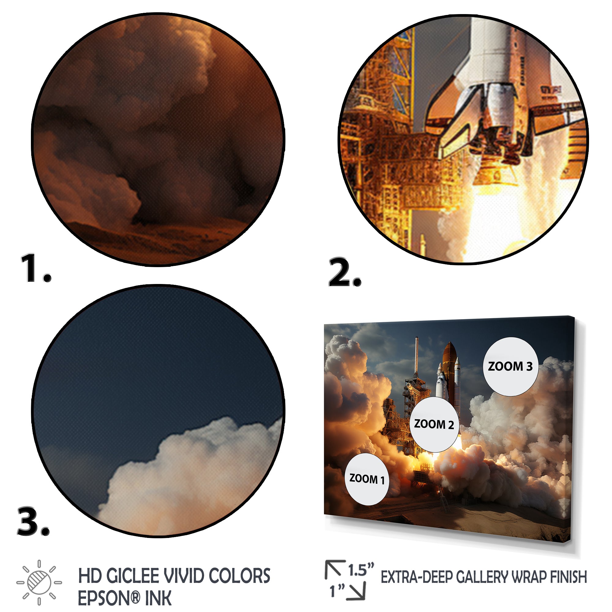 Space Shuttle Delicate Maneuvering - Space Shuttle Canvas Wall Art