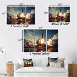 Space Shuttle Epic Launch I - Space Shuttle Canvas Wall Art