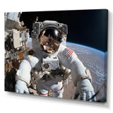 Space Astronauts Extravehicular Activities - Space Shuttle Canvas Wall Art