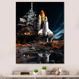 Space Shuttle Moonlit Rendezvous I - Space Shuttle Canvas Wall Art