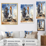 Space Shuttle Launch I - Space Shuttle Canvas Wall Art
