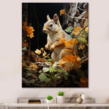 Brown Squirrel Squirrels Antics Pastoral - Squirrel Large Canvas Wall Art