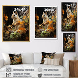 Brown Squirrel Squirrels Antics Pastoral - Squirrel Large Canvas Wall Art