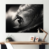 Surfers Paradise Grey Wave I - Surfing Canvas Wall Art