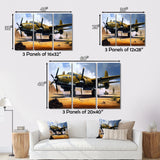 Vintage Airplane In Desert I - Plane Canvas Wall Art