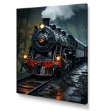The Massive Steam Locomotive Belches Smoke I - Train Canvas Wall Art