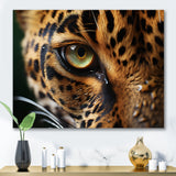 Leopard Eye Closeup Wildlife Encounters - Green Tiger Wall Art