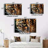 Leopard Eye Closeup Wildlife Encounters - Green Tiger Wall Art