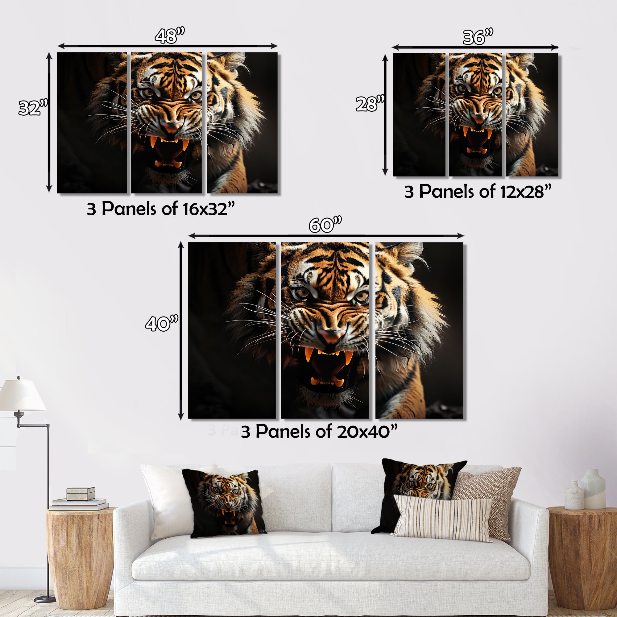 Tiger Roaring Majesty - Tiger Home Decor Art