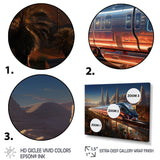 Colorful Train From The Future I - Train Canvas Wall Art