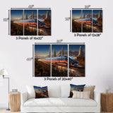 Colorful Train From The Future I - Train Canvas Wall Art