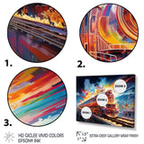Abstract Background Train - Train Canvas Wall Art