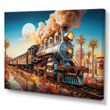 Abstract Colorful Train 1950S I - Train Canvas Wall Art