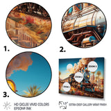 Abstract Colorful Train 1950S I - Train Canvas Wall Art