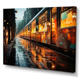 Abstracted Train Reflections I - Train Canvas Wall Art