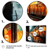 Abstracted Train Reflections I - Train Canvas Wall Art