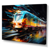 Abstracted Train Velocity - Train Canvas Wall Art
