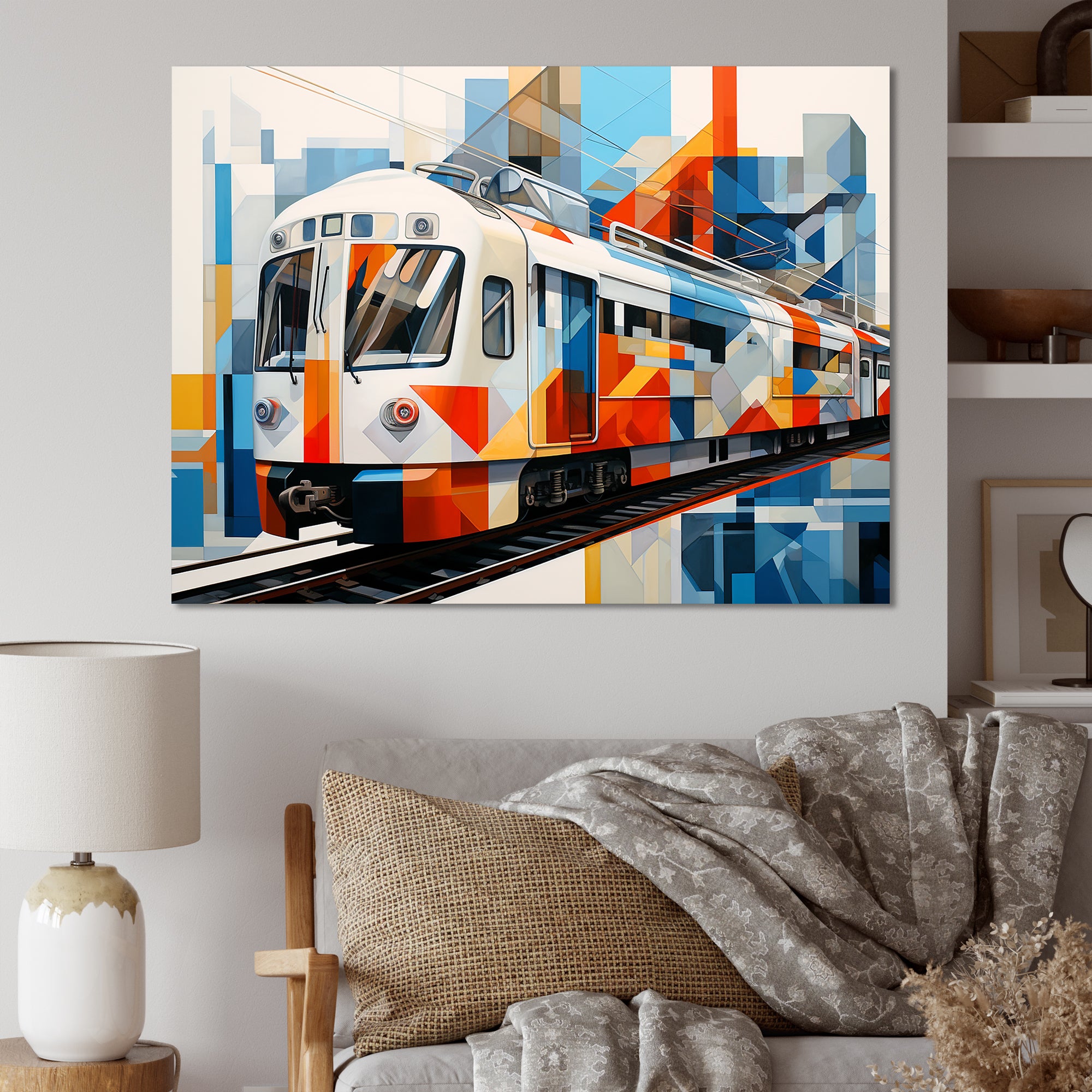 Train Architectural Perspectives - Train Canvas Wall Art