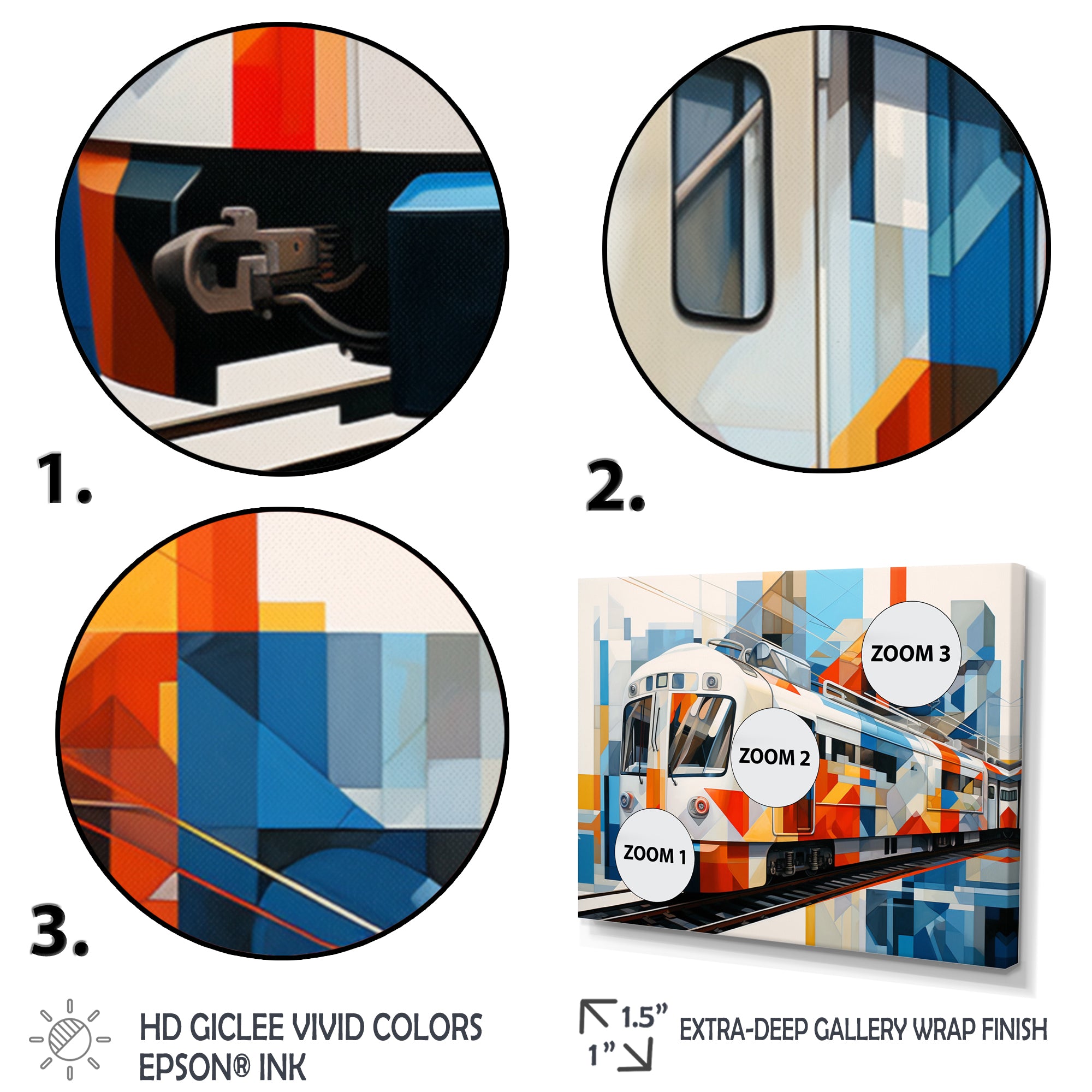 Train Architectural Perspectives - Train Canvas Wall Art