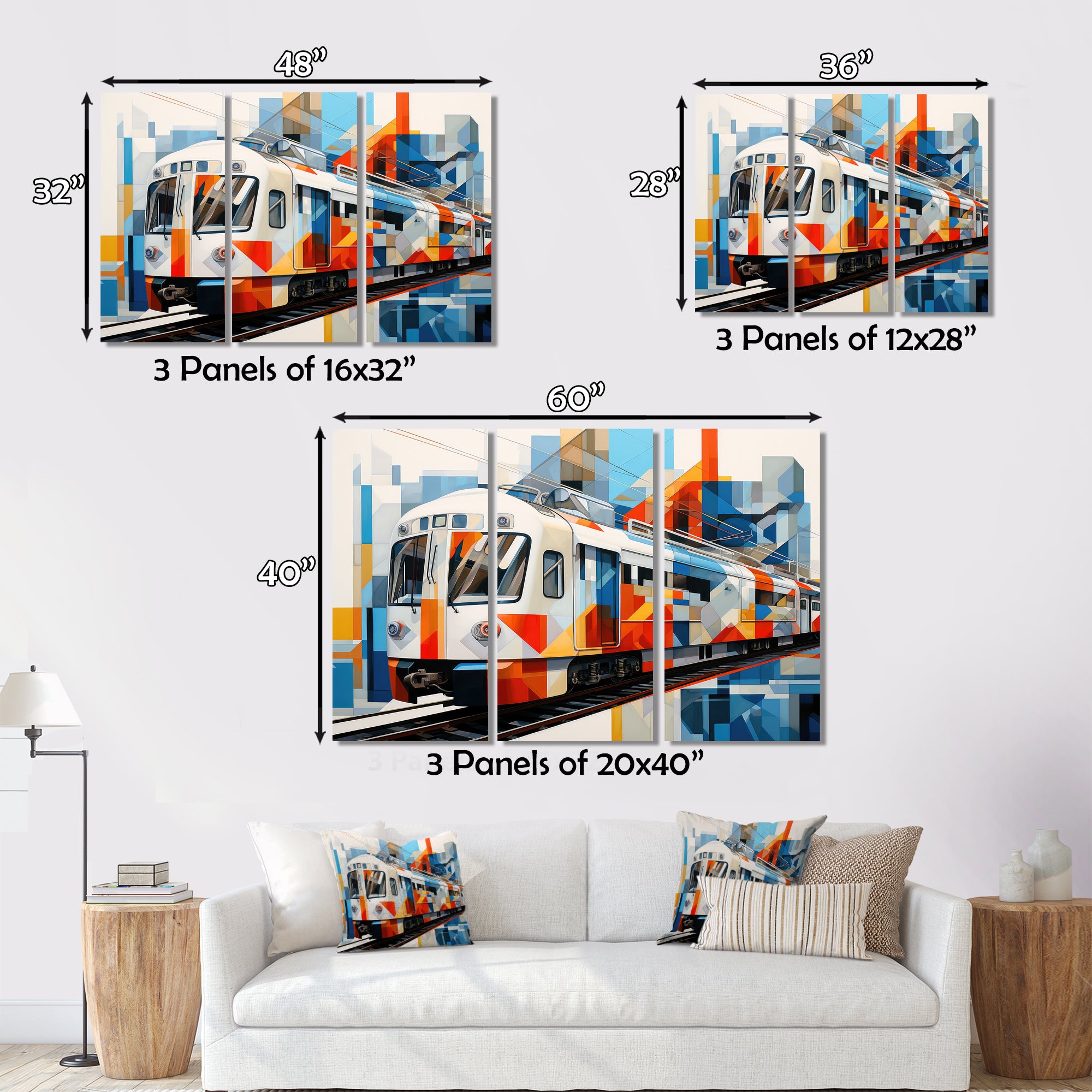 Train Architectural Perspectives - Train Canvas Wall Art