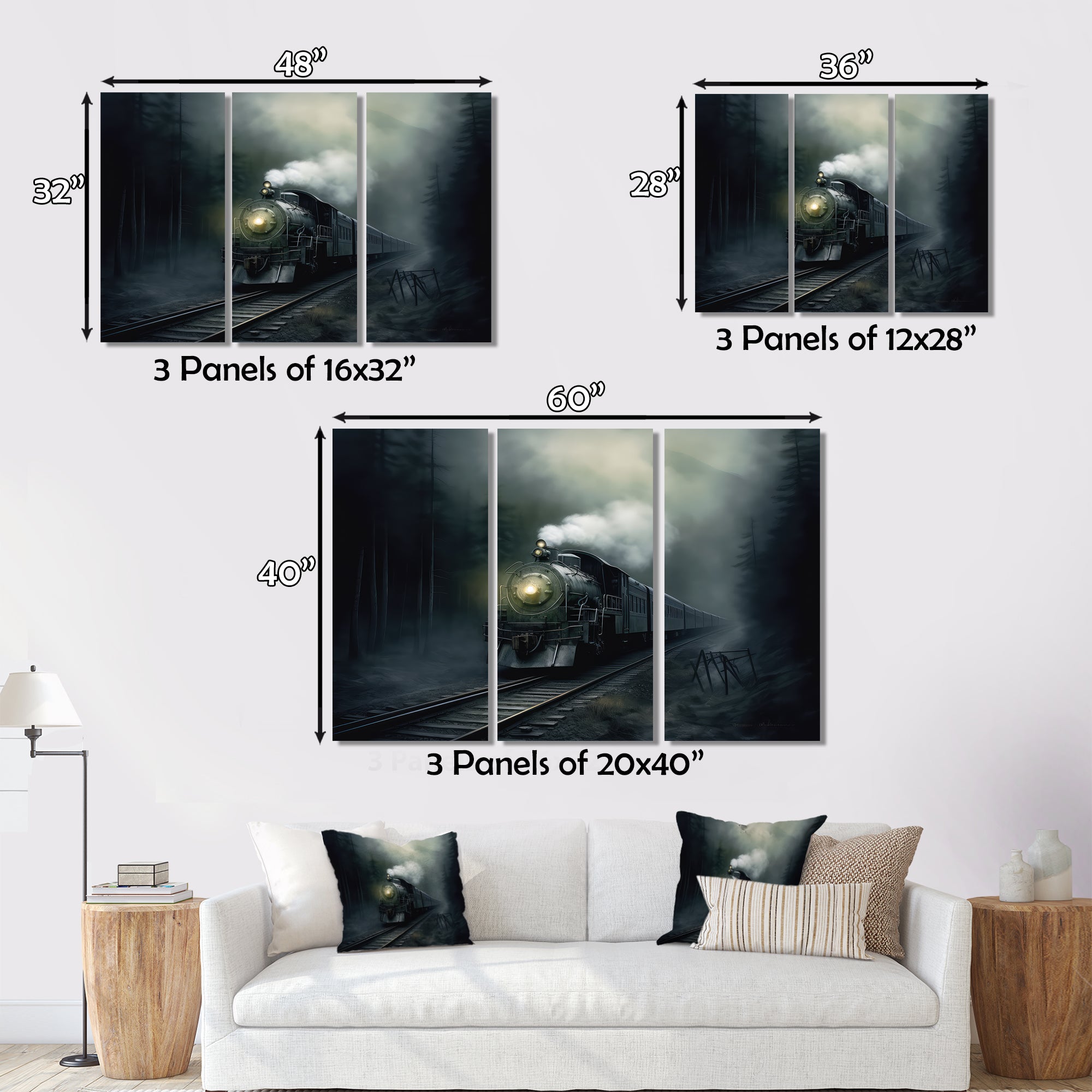 Train Atmospheric Whispers I - Train Canvas Wall Art