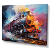Abstract Train Chromatic Journey I - Train Canvas Wall Art
