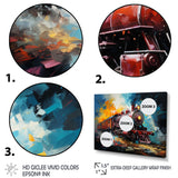 Train Dynamic Momentum Pointillism I - Train Canvas Wall Art