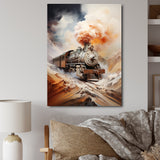 Abstract Train Elemental Express I - Train Canvas Wall Art