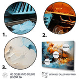 Abstract Orange Train Fluid Motion - Train Canvas Wall Art