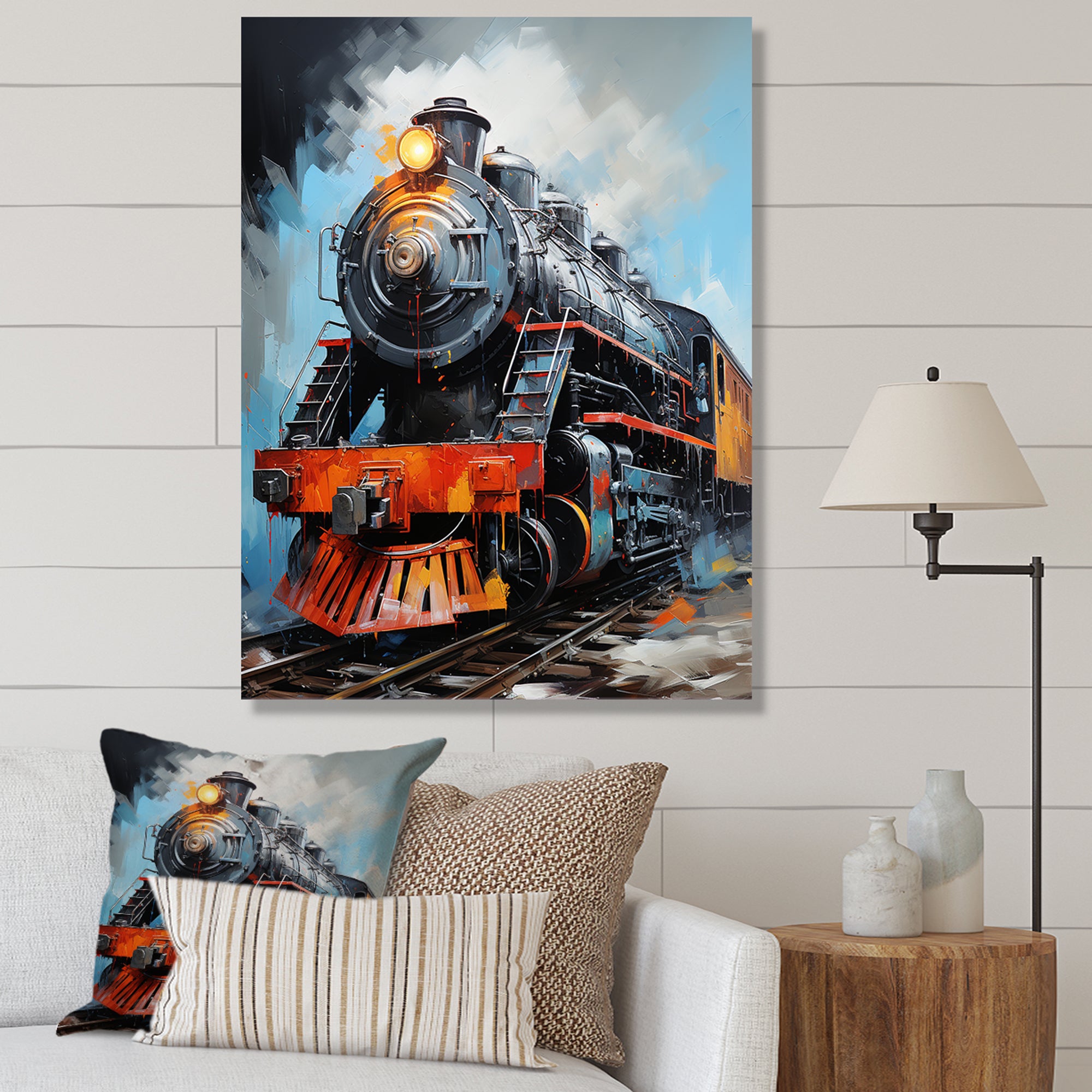 Train Fluid Motion - Train Canvas Wall Art