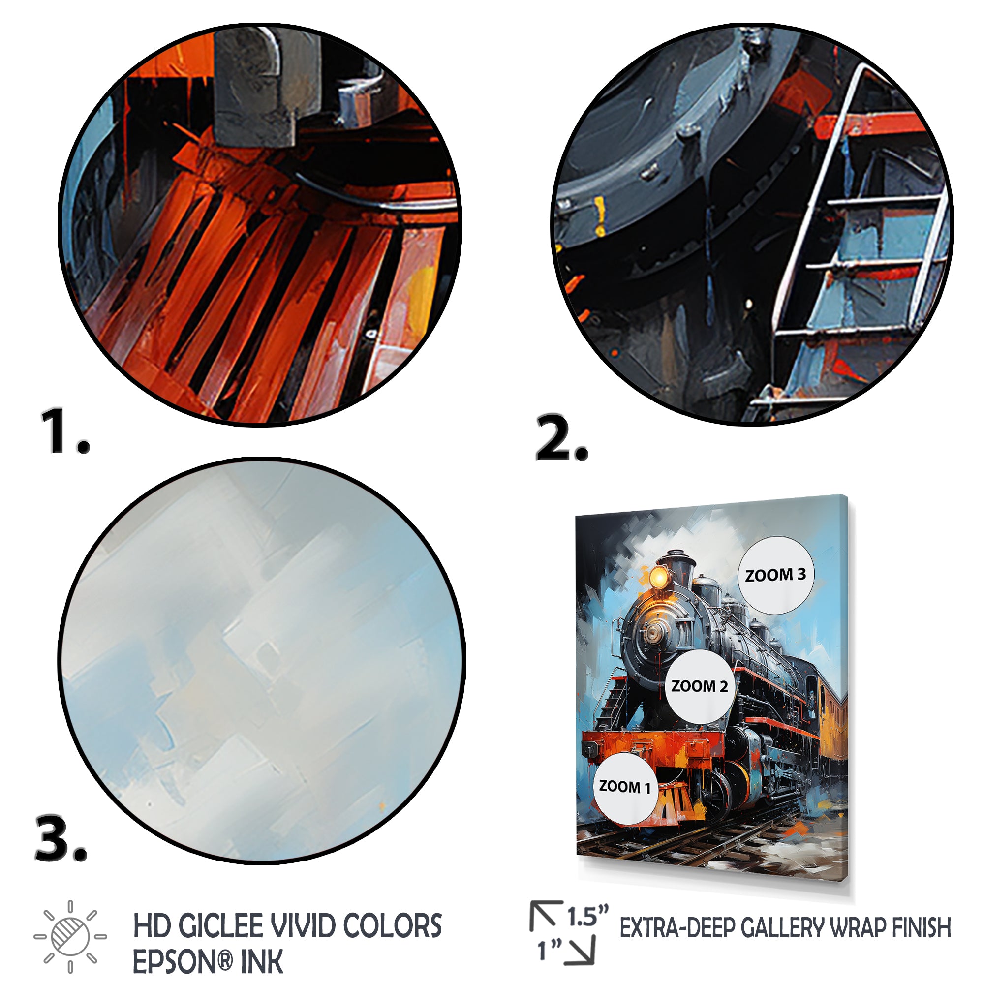 Train Fluid Motion - Train Canvas Wall Art