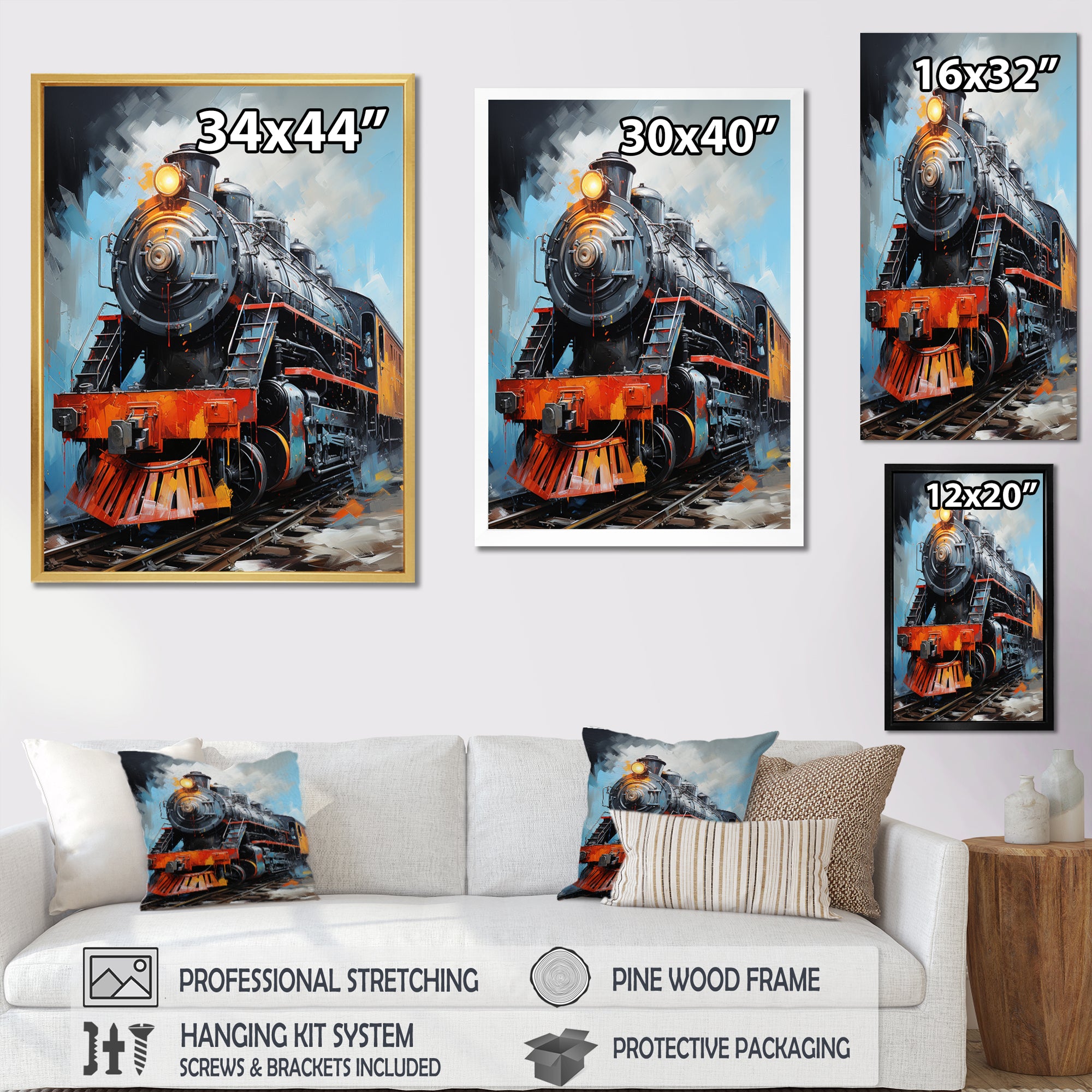 Train Fluid Motion - Train Canvas Wall Art