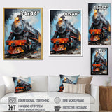 Train Fluid Motion - Train Canvas Wall Art