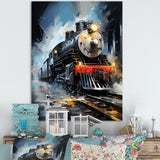 Abstract Train Fluid Motion - Train Canvas Wall Art