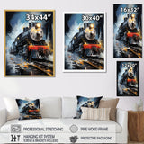 Abstract Train Fluid Motion - Train Canvas Wall Art