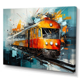 Train Fragmented Rhythm - Train Canvas Wall Art