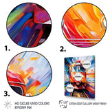 Abstract Train Fusion Of Colors - Train Canvas Wall Art