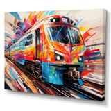 Train Fusion Of Lines - Train Canvas Wall Art