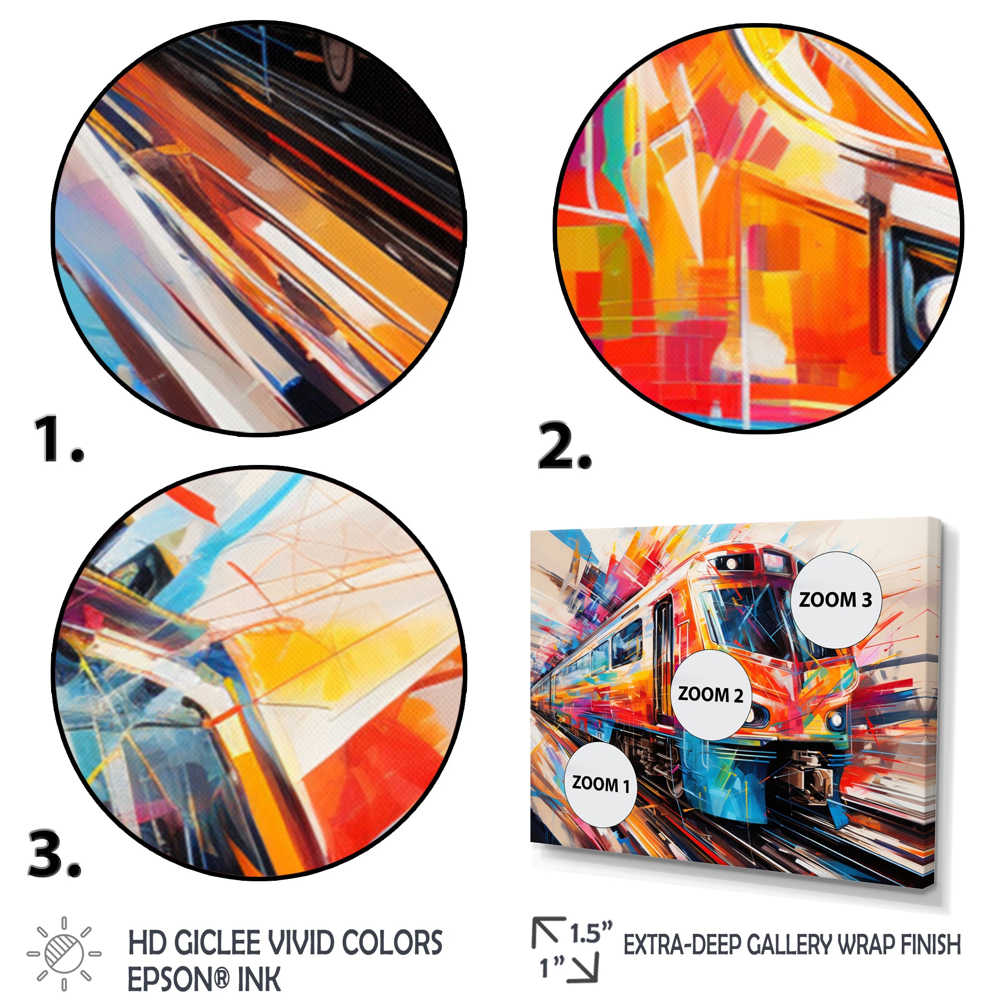 Train Fusion Of Lines - Train Canvas Wall Art