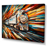 Abstract Train Geometric Express I - Train Canvas Wall Art