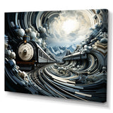 Train Geometric Momentum I - Train Canvas Wall Art