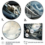 Train Geometric Momentum I - Train Canvas Wall Art