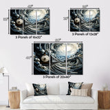 Train Geometric Momentum I - Train Canvas Wall Art