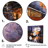 Train Industrial Elegance Pointillism I - Train Canvas Wall Art