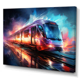 Abstract Train Luminous Journeys - Train Canvas Wall Art